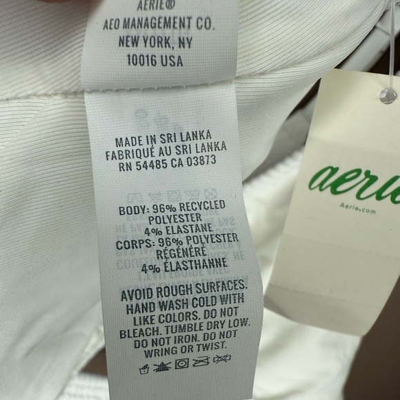 Aerie Crinkle Scoop Cutout Bikini Top White Textured XXL NWT Swim Vacation Boho - Picture 14 of 16